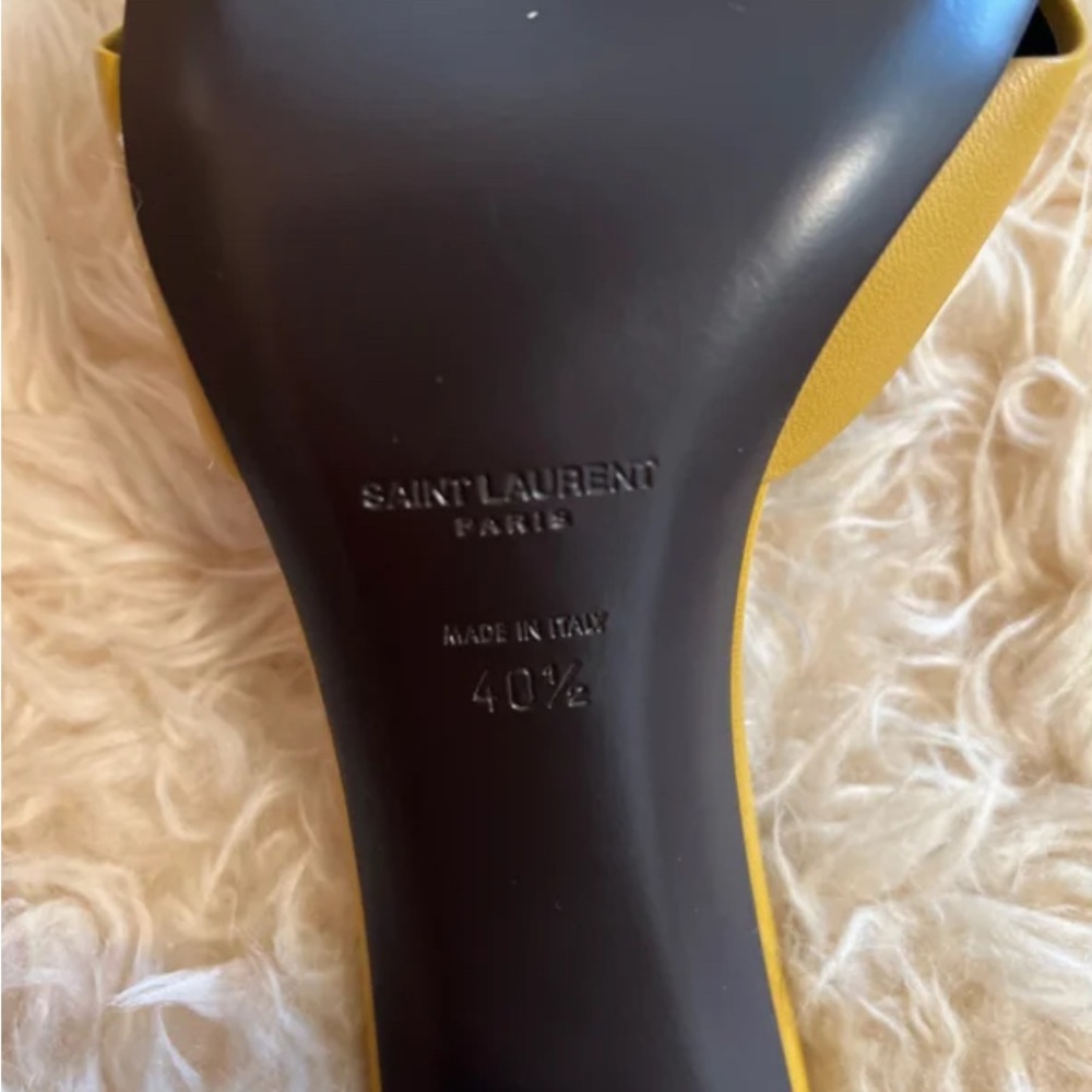 Saint Laurent Black and Yellow Heels